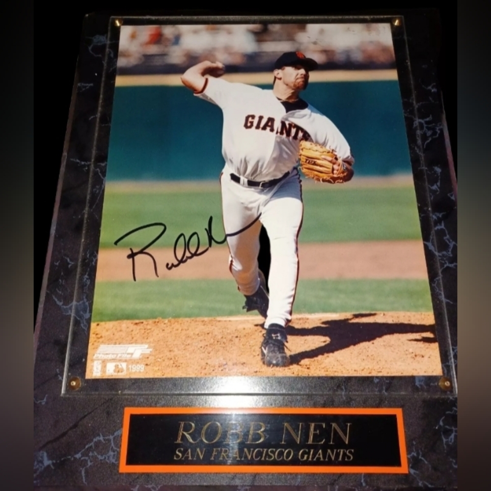 1999 Robb Nen San Francisco Giants Baseball 8 × 10 Framed Autograph